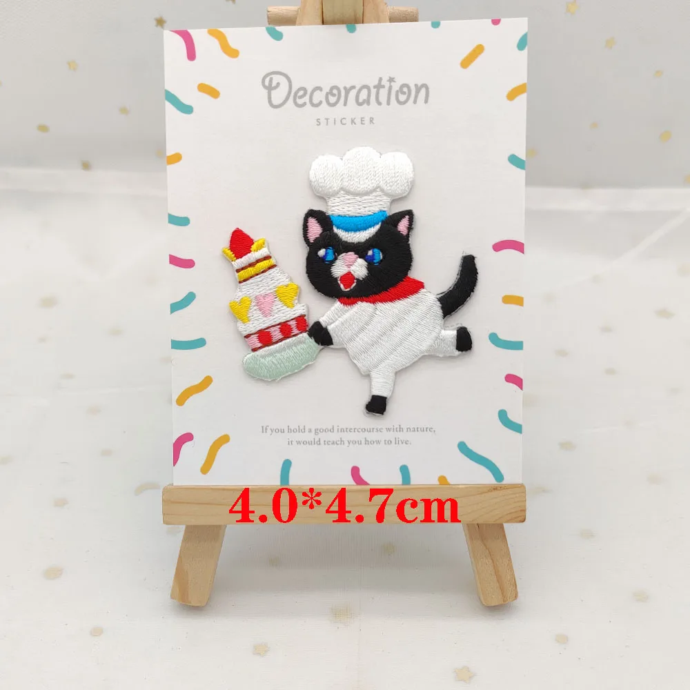 Cartoon Katze Stickerei Patches für Kleidung Kinder Aufbügeln Transfers für Hemd Applikation Scratch Patch DIY Rucksack accesorios swe – Detail 10