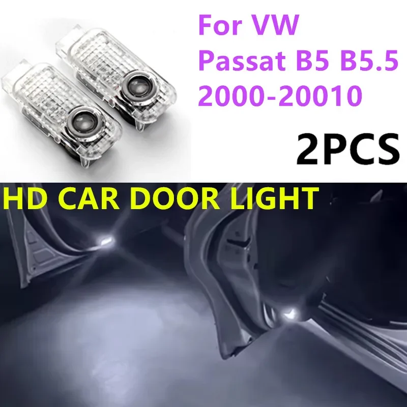 2PCS Car Door Emblem LED Light Welcome Courtesy Lamp Projector For VW Passat B5 B5.5 2000-2010 2001 2002 2003 Touareg 7L Phaeton