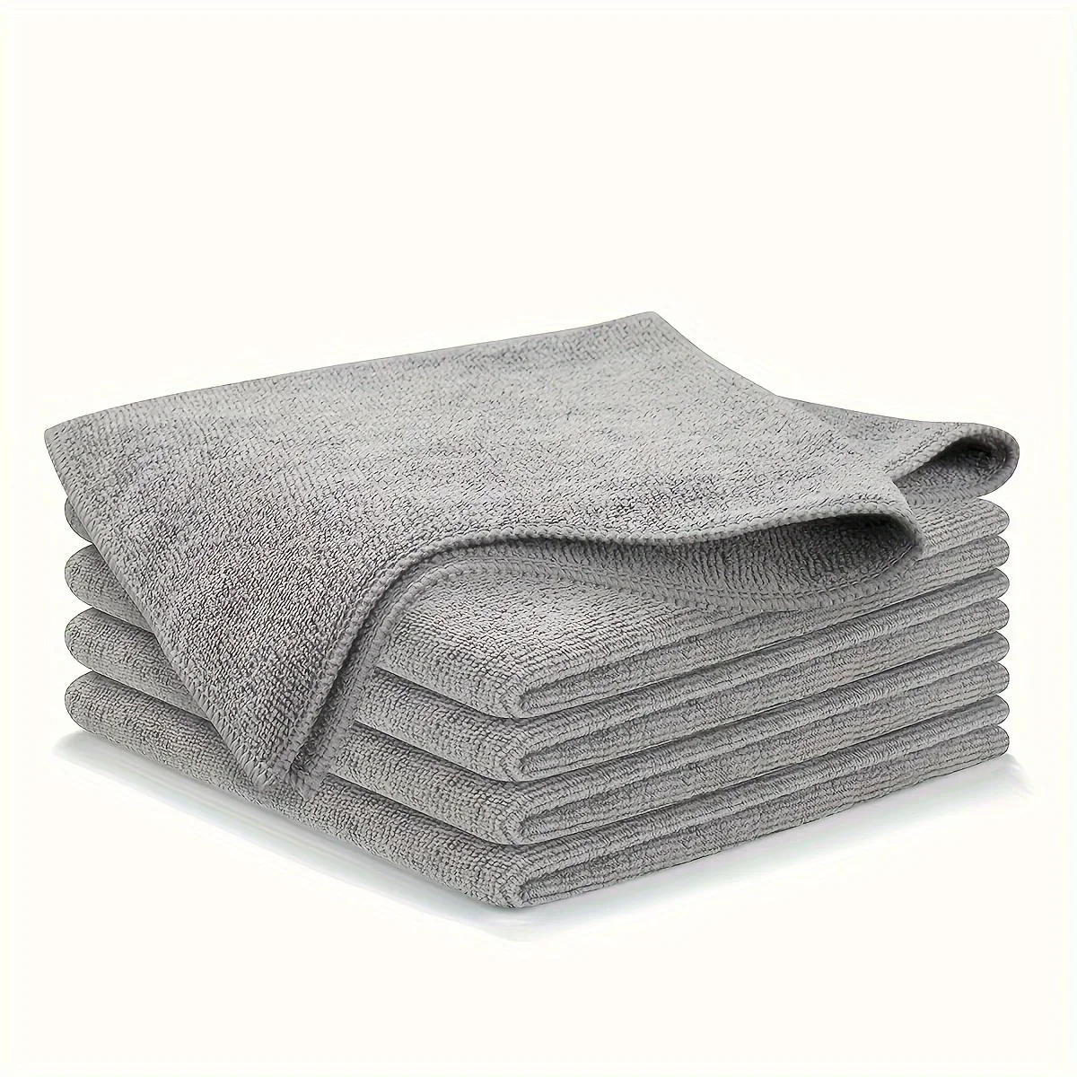 20/30/40pcs kitchen towel, microfiber light gray cleaning cloth set, absorbent, soft and stain removal cloth