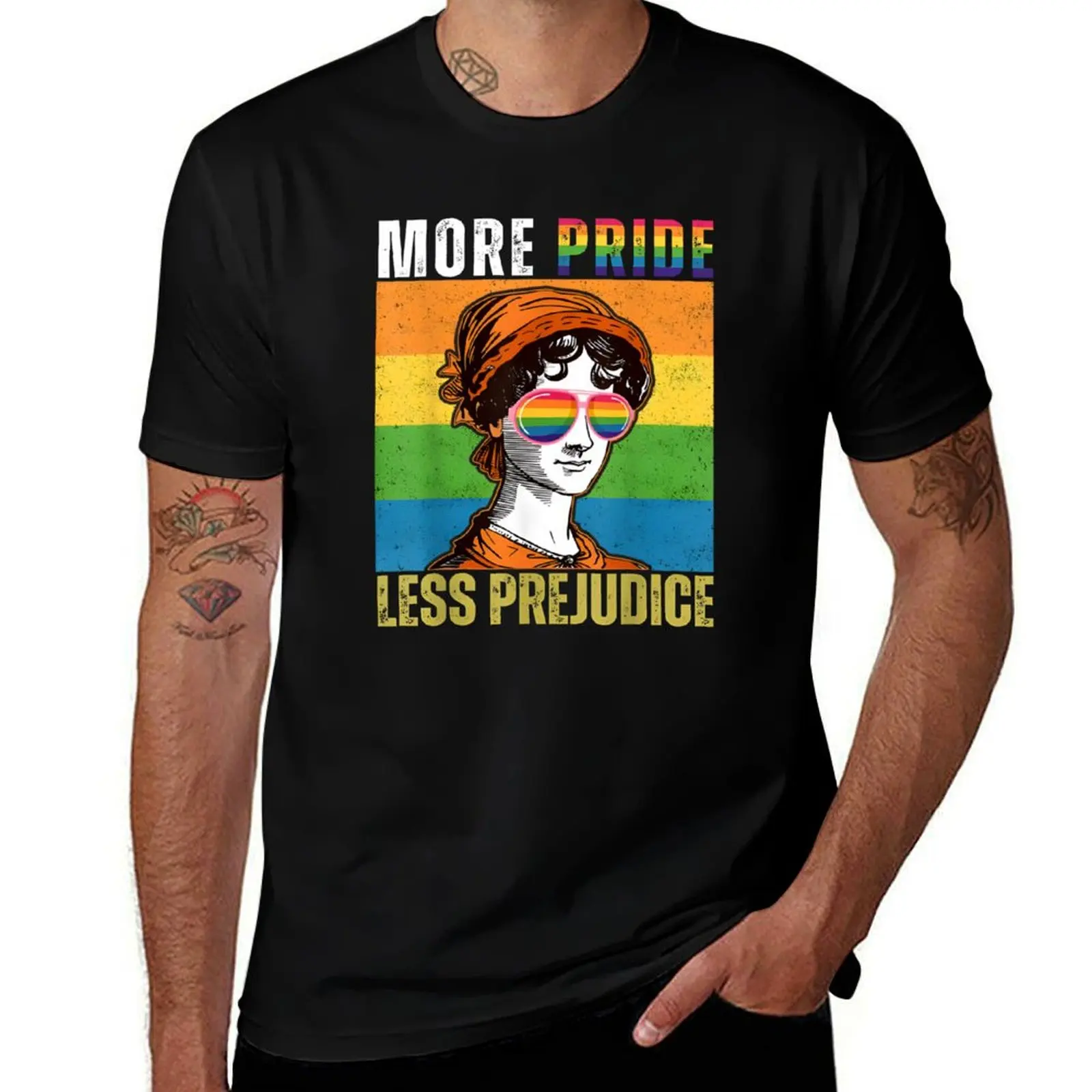 

More Pride Less Prejudice T-Shirt t shirts for man pack white t shirts cotton 100% t shirt men 100% cotton luxury brand T-shirt