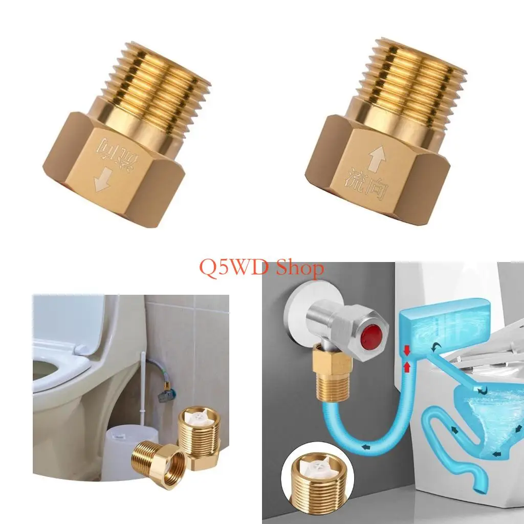 Q5WD 2Pcs Reinforced Brass Check Valves Non Return Valves Upgrades for Fluid Control