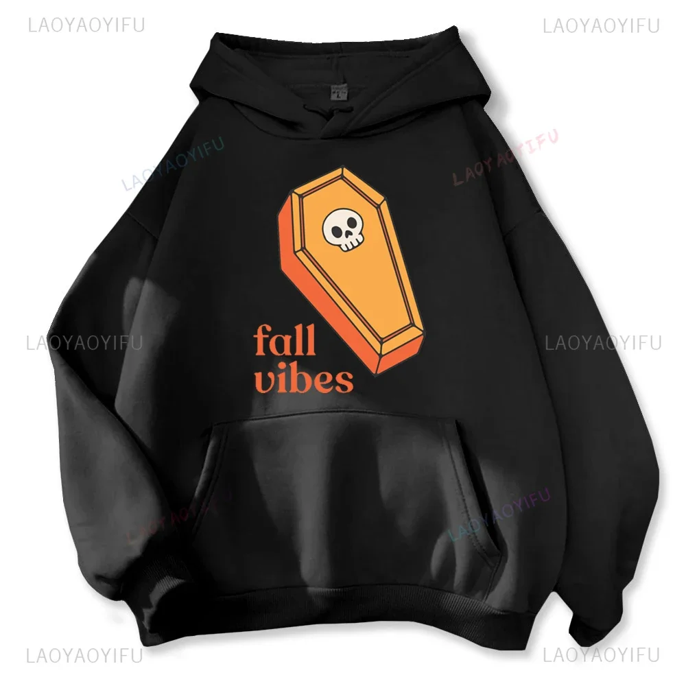 Cute Cartoon Graphic Hallowmas Couple Hoodies Warm and Windproof Harajuku All Saints Day Casual Fahsion Streetwear Man Hoodie