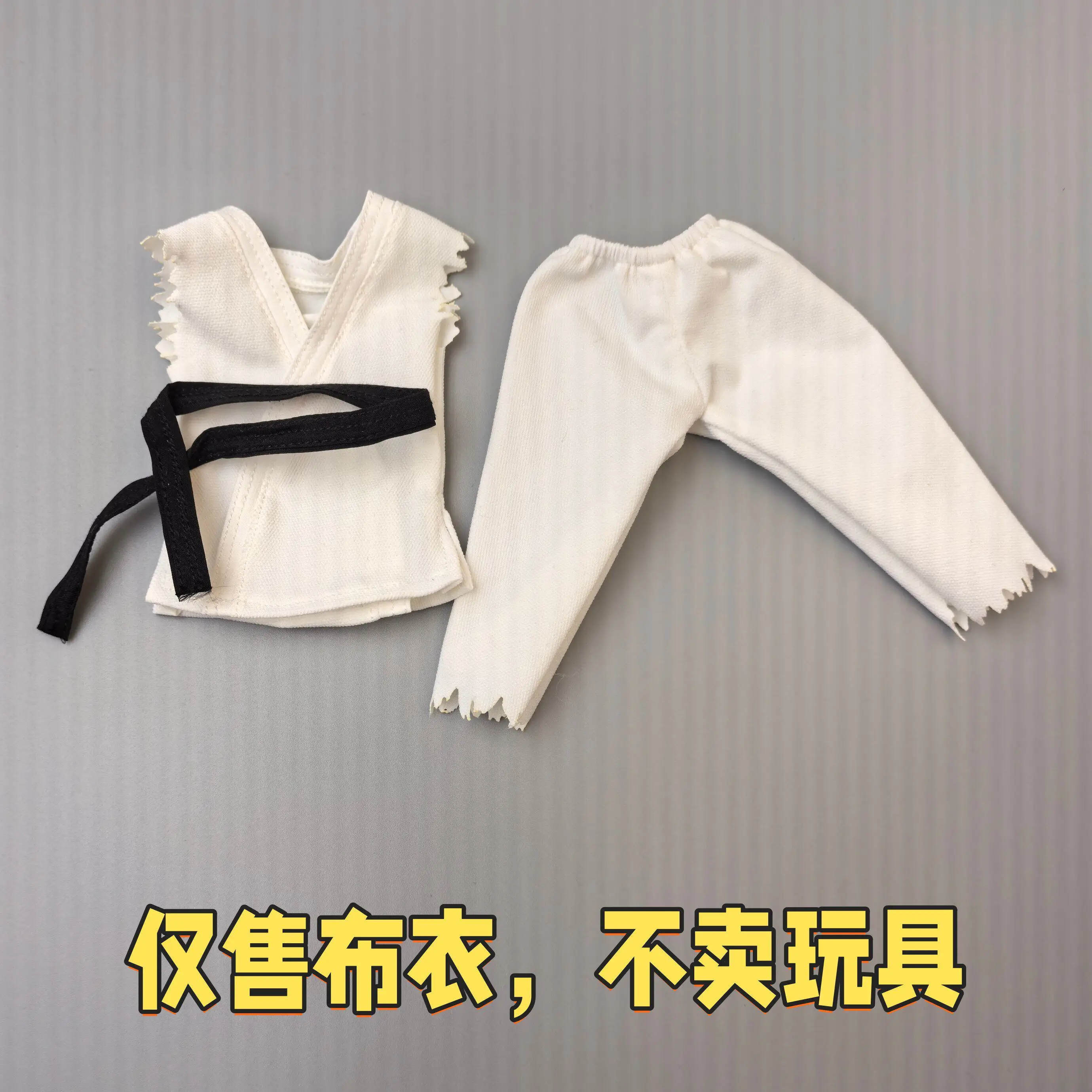 【Nur Kleidung】1/12 Street Fighter Ryu Ken Taekwondo Judo-Trainingsanzug, Weste, Hose, Gürtel-Set für 6-Zoll-Actionfiguren, Romankey-Körper – Detail 14
