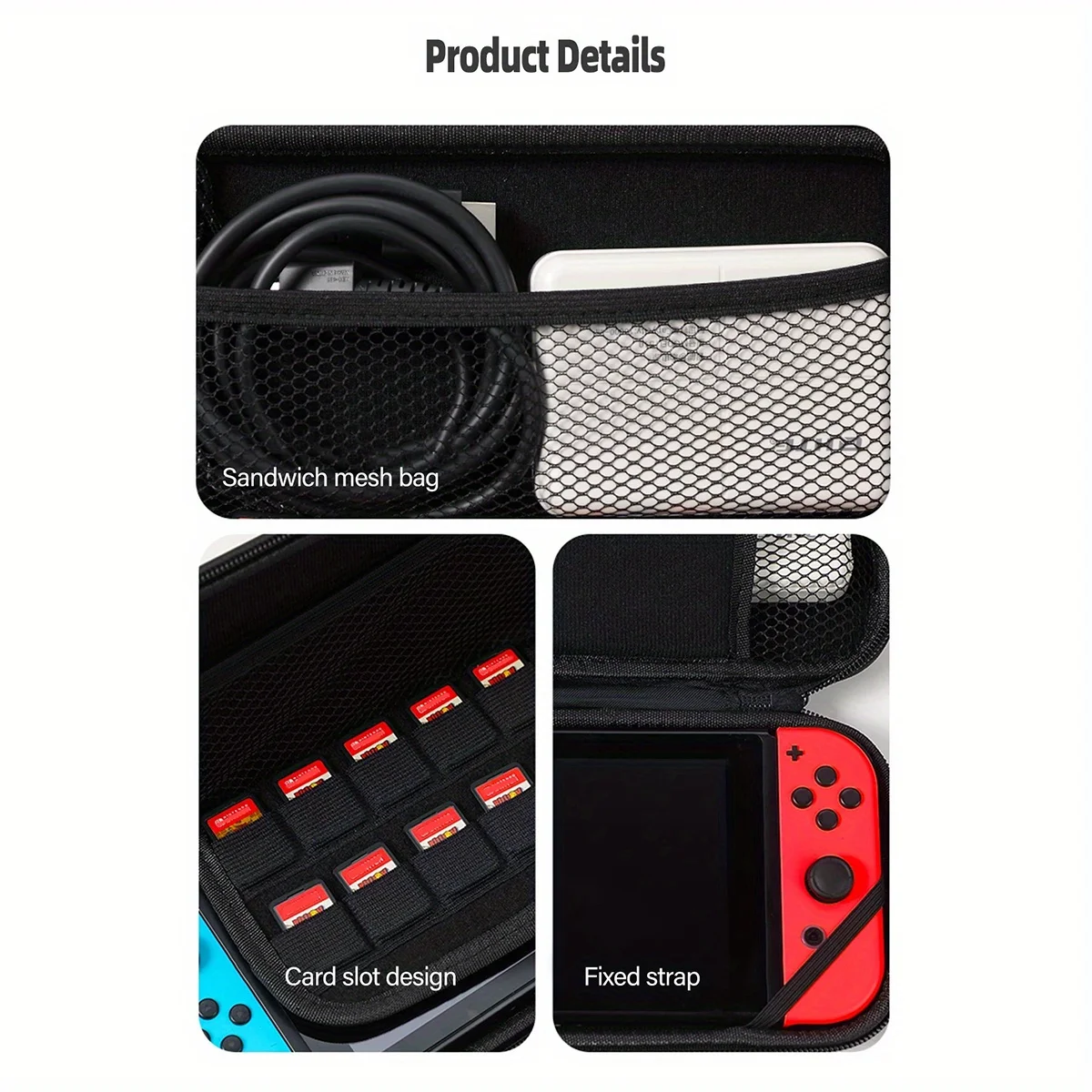 Pink Purple Butterfly Nintendo Switch Portable Travel Bag  Anti-collision Shell Storage Case To Organize Gaming Accessories