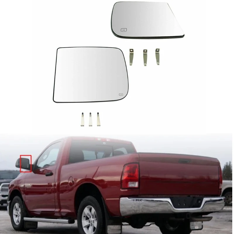 

Car Heated Left Right Door Side Rearview Towing Mirror Glass For Dodge Ram 1500 2500 3500 Truck With Tow Mirrors Exterior Parts