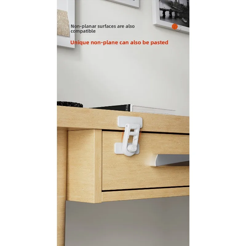 Easy-Install Fridge Freezer Door Lock White Rotating Safety Lock No Drilling No Tools Required for Home Bedroom