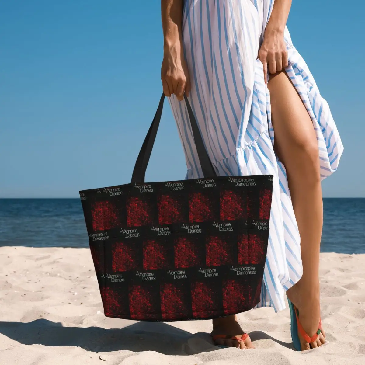 The Vampire Diaries Damon Salvatore Beach Tote Bag Sport Gym Yoga Duffle Large Tote Bag Women Travel Bag Fitness bag