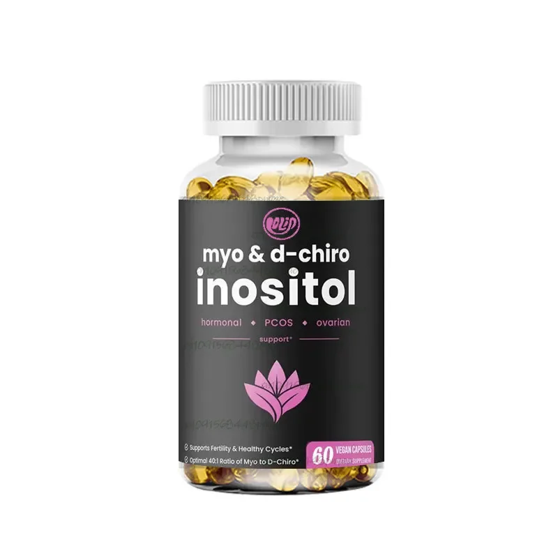 مكملات Inositol وD-Chiro Inositol للمبيض ودعم PCOS لخصوبة الإناث، توازن PH 60 كبسولة نباتية
