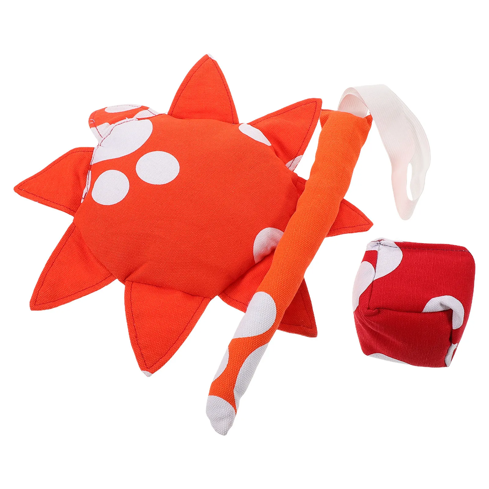 3pcs Red Fabric Flying Discs with Footprint Design – Outdoor Catch & Toss Game Set for Kids, Team Play & Interactive Fun