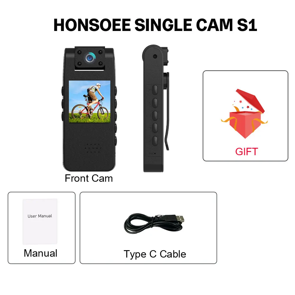 Honsoee S1 Mini Body Camera Dvr Sports Cam Wifi App Portable Digital Video Recorder Police Small Bodycam DV Miniature Camcorde