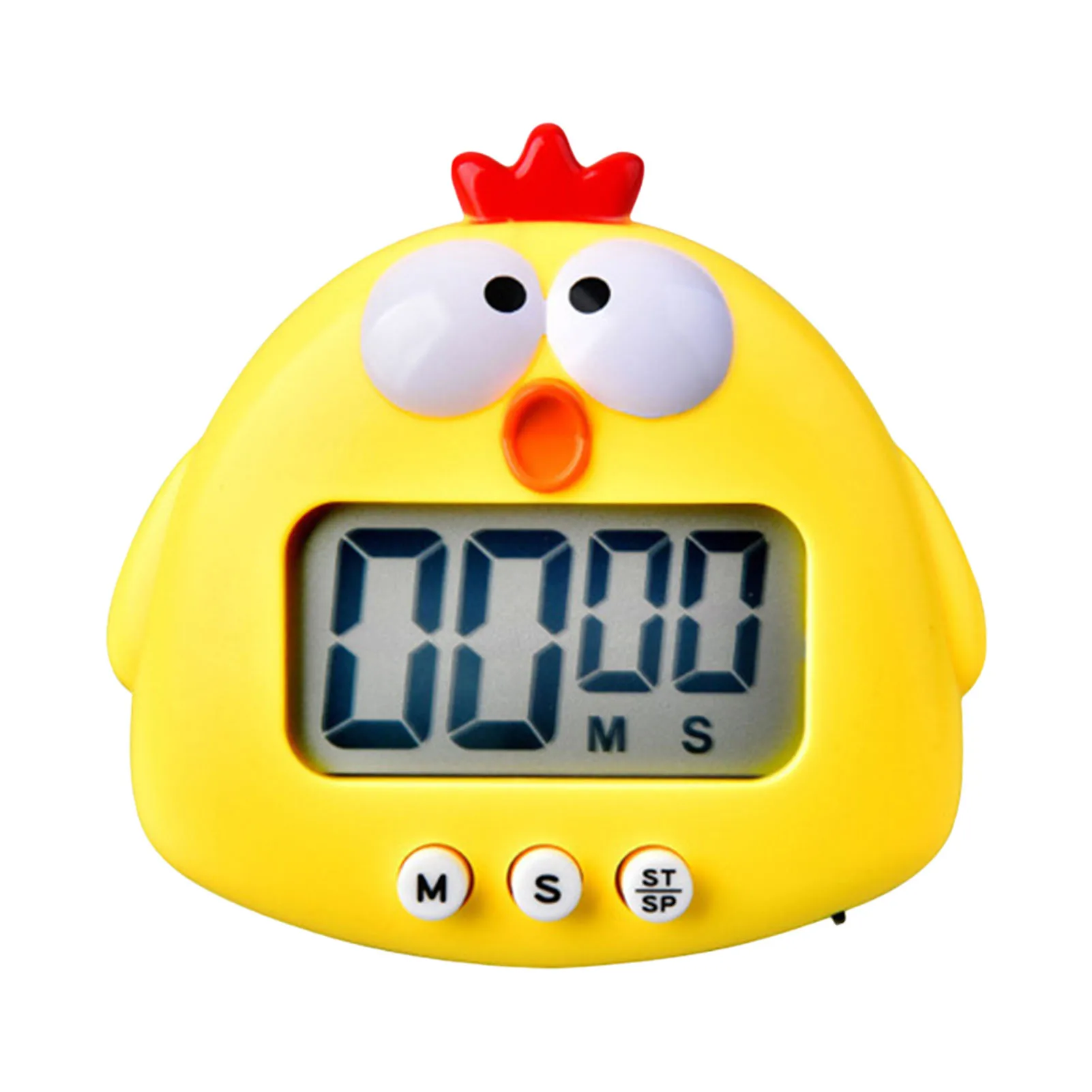 Digital Kitchen Timer Cute Animal Timer with Strong Magnet Back Stand Loud Alarm Large Screen Cooking Timer Clock for Time