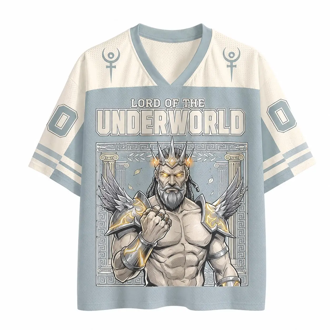 

2026 Summer Fashion New Gothic Mythical King Warrior 3D Printed Loose Street Punk Outdoor Fitness Leisure T-shirt Large