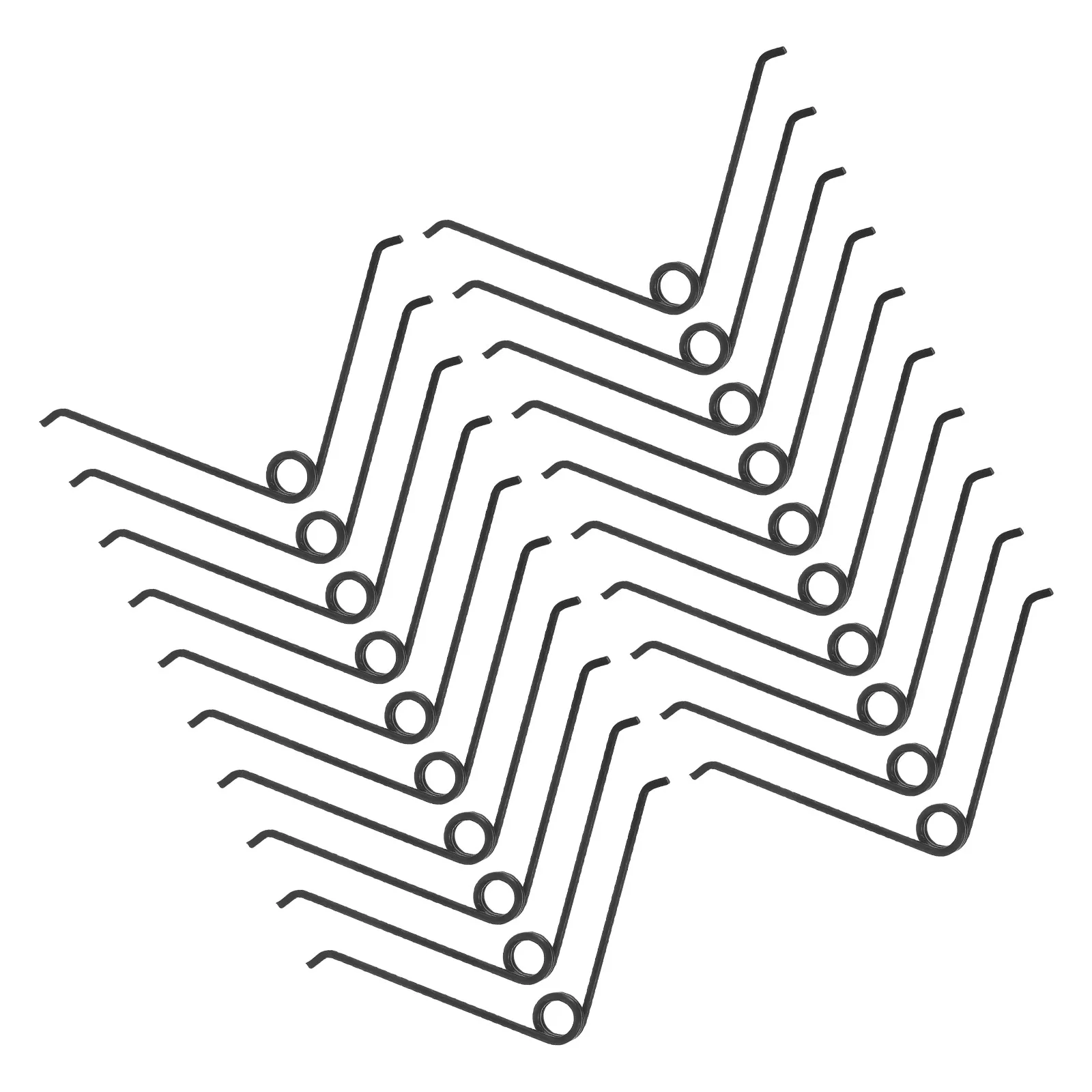 

25pcs V-shaped Springs Black Stainless Steel Pruner Spring Parts for Garden Shears Branch Replacement Long