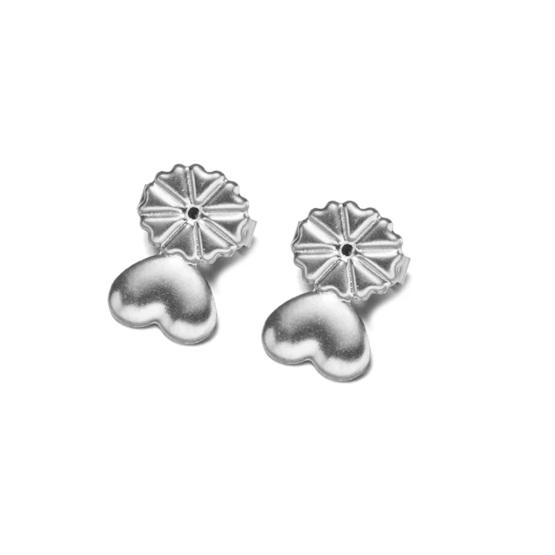 20pcs/Lot Stainless Steel Heart Butterfly Round Earring Lifters Backs for Ear Studs Plug Stoppers Accessories Jewelry Supplies