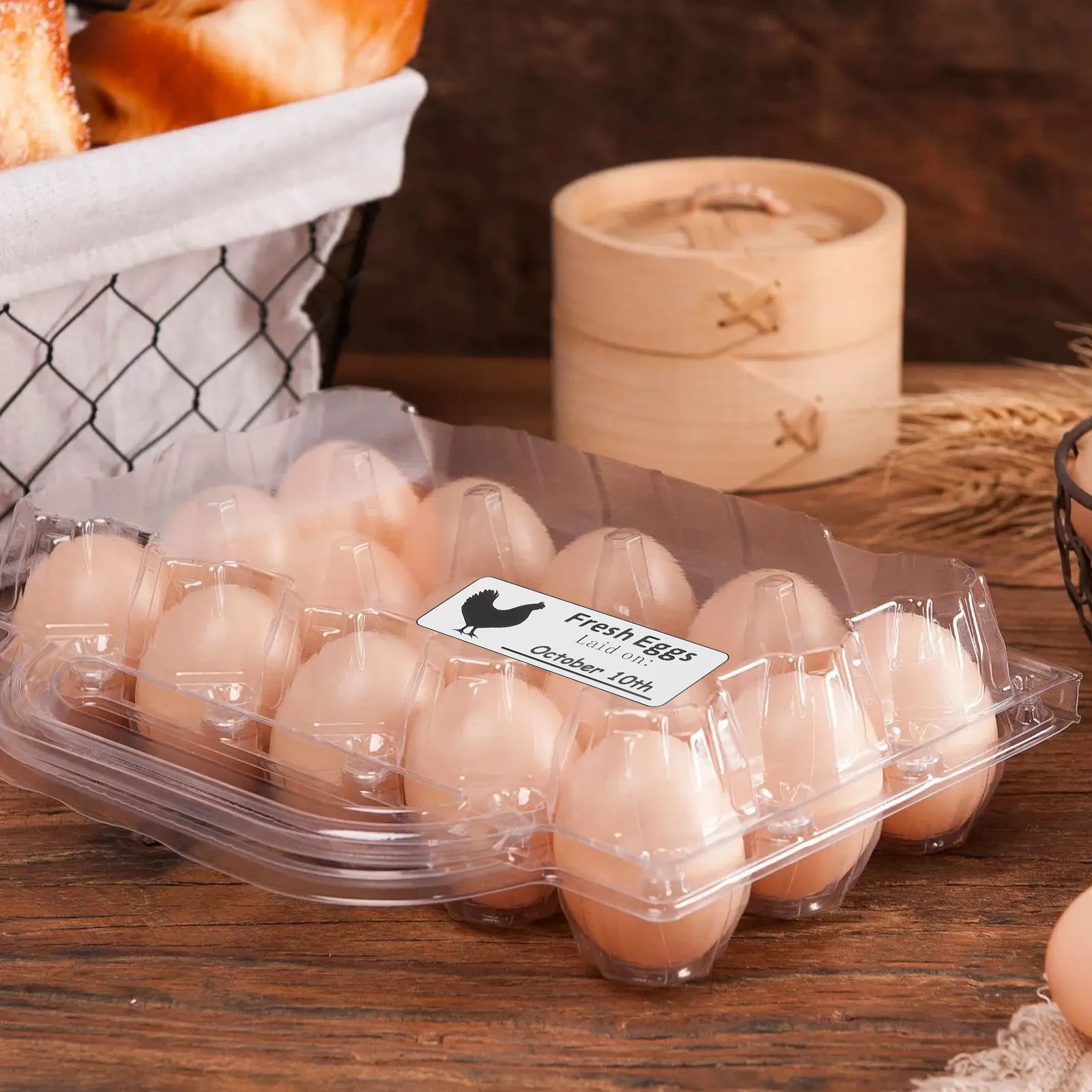 

40 Sheets Egg Care Stickers Fresh Eggs Produce Date Label for Farm Fresh Egg Stickers Carton Labels Eggs Produce Dates