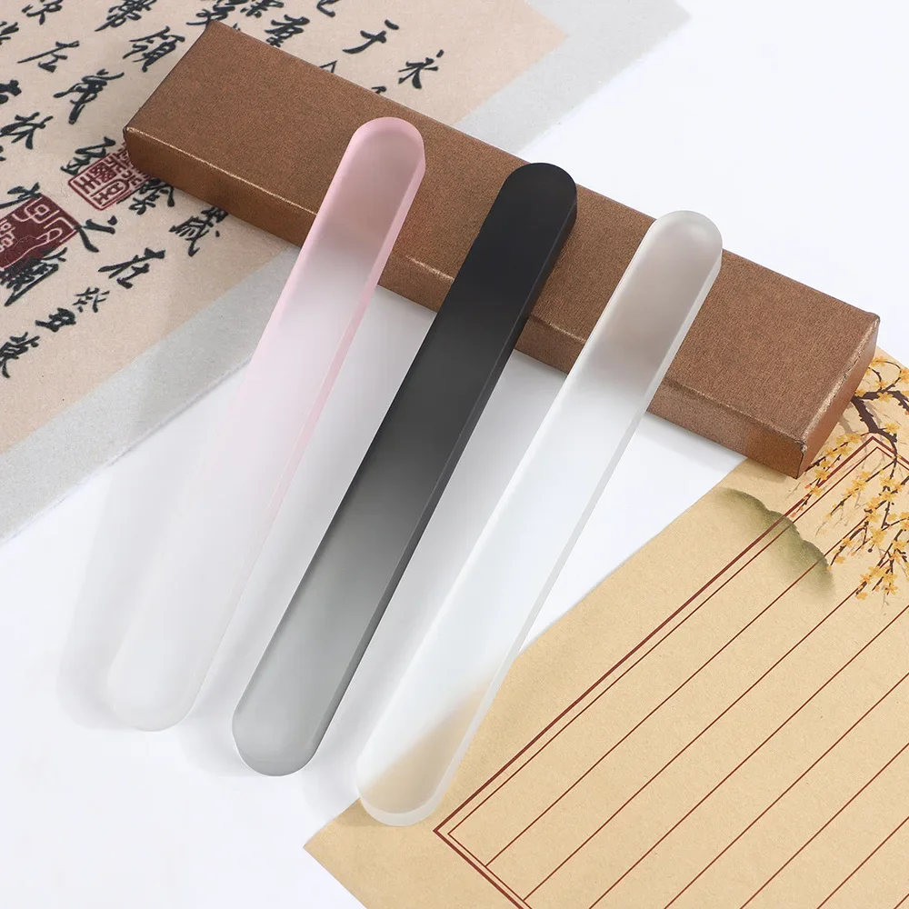Macaron Chinese Style Gradient Colored Glaze Paperweight, National Trend Calligraphy Book Press Desktop Decor Gift Souvenir