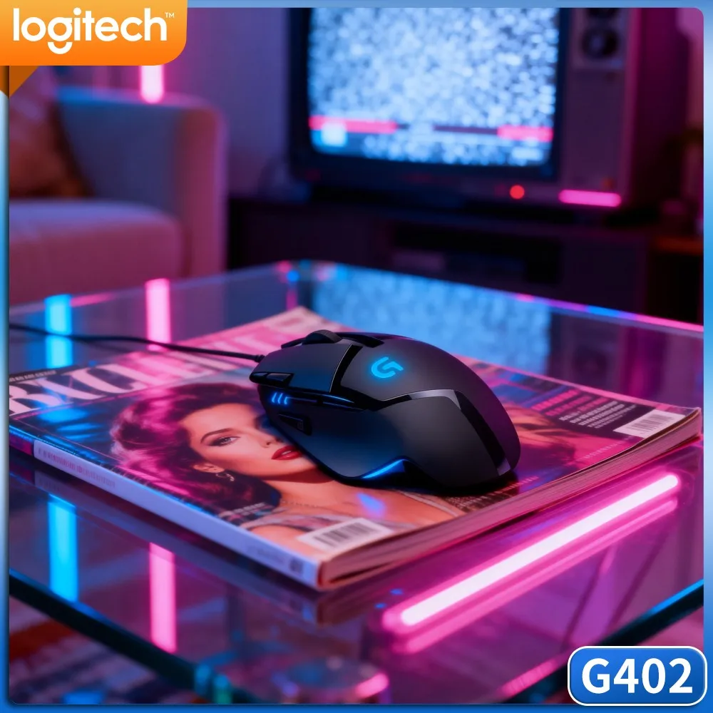 Logitech G402 USB Wired Mouse 500 IPS Motion Capture Tracking Four DPI Modes For Casual And Amateur Gaming Players