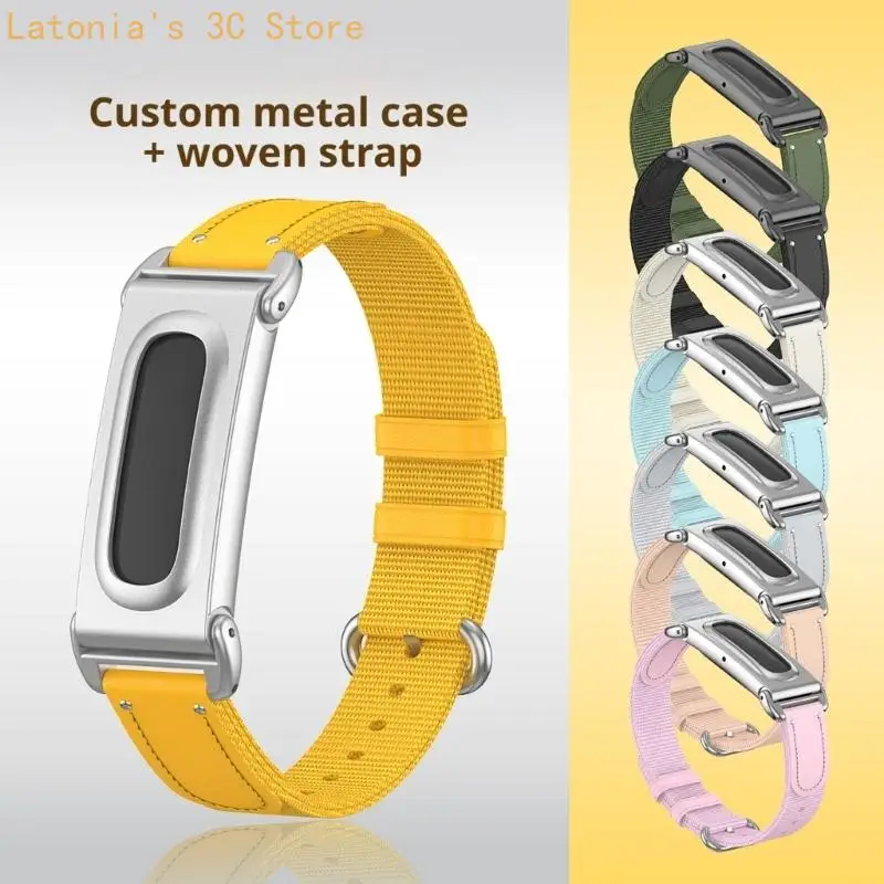 Watch Strap with Case Frame, Fabric Texture, Pin Fastener and Daily Wear Comfort for Routine Use Replacement Band X3UB