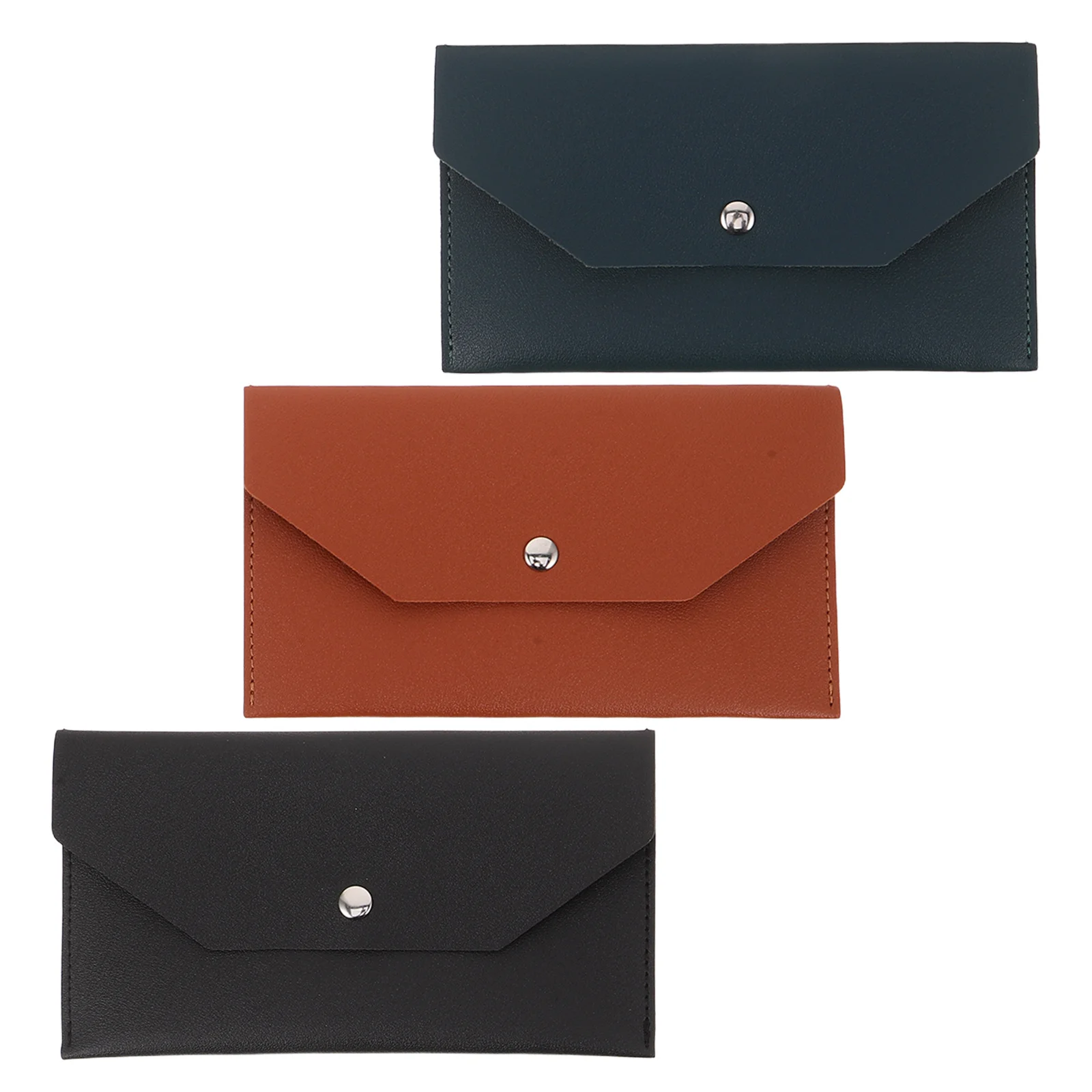 

3Pcs Wallet Card Holder Minimalist Compact PU for Women Cash Envelope Wallet Organizer Portable Money Holder for Errands
