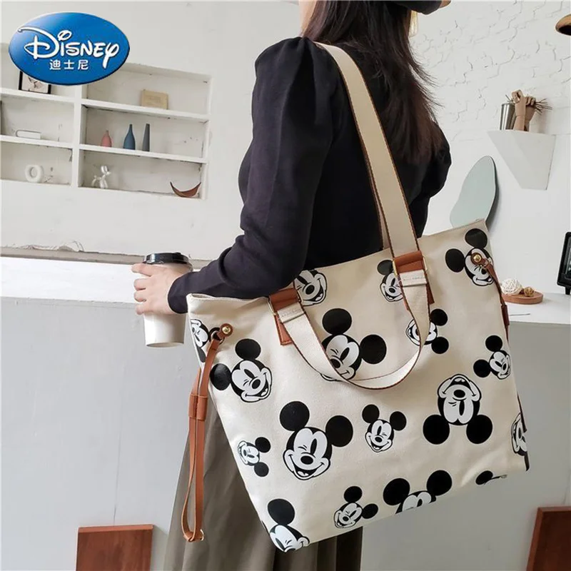 Borsa a tracolla da donna Disney Co-branded Mickey Fashion Borsa di stoccaggio multifunzionale di grande capacità Borsa da donna di alta qualità