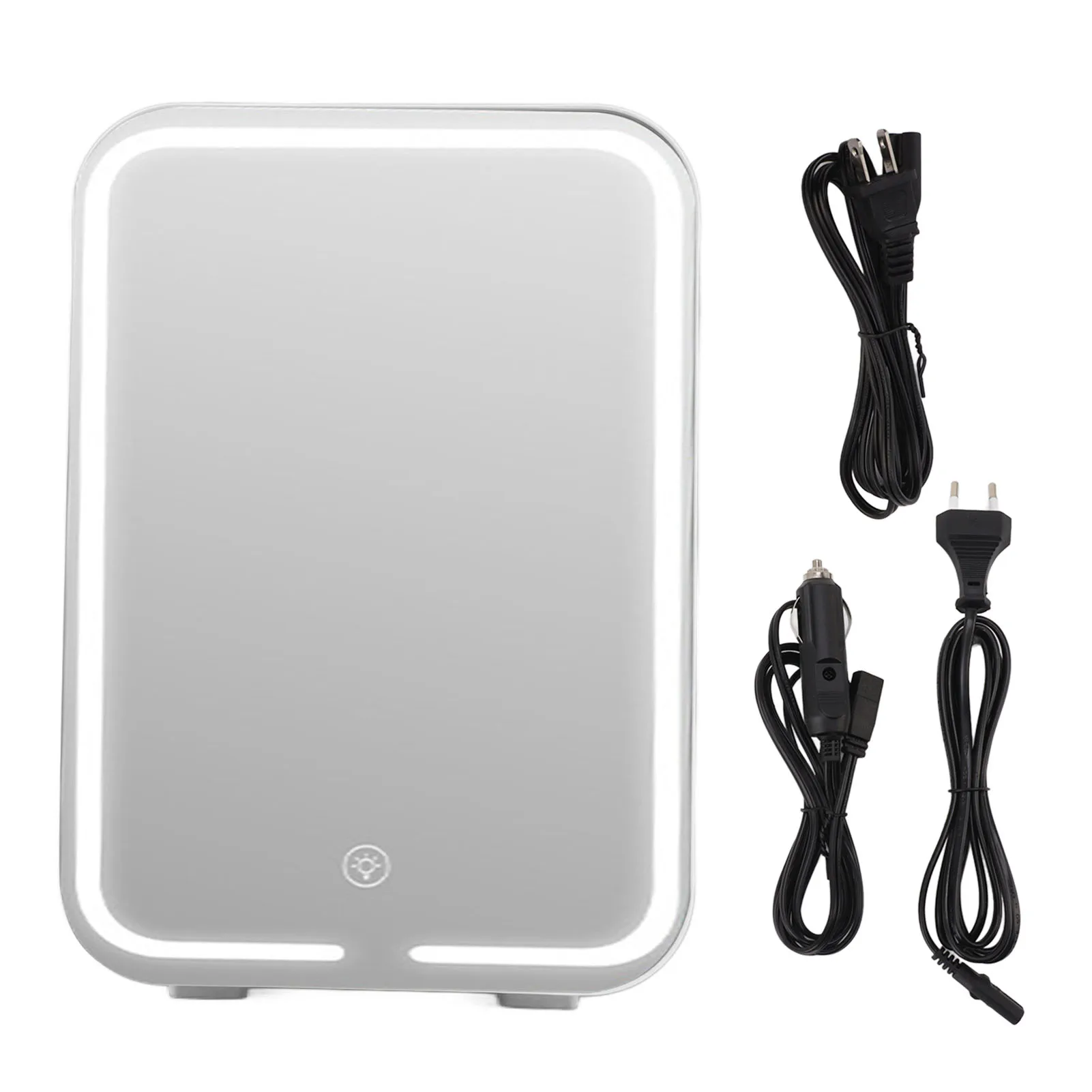 Household Small Fridge Mini Beauty Fridge Cooling and Heating Mirrored Door Dimmable 10L Portable Beauty  for Home Car