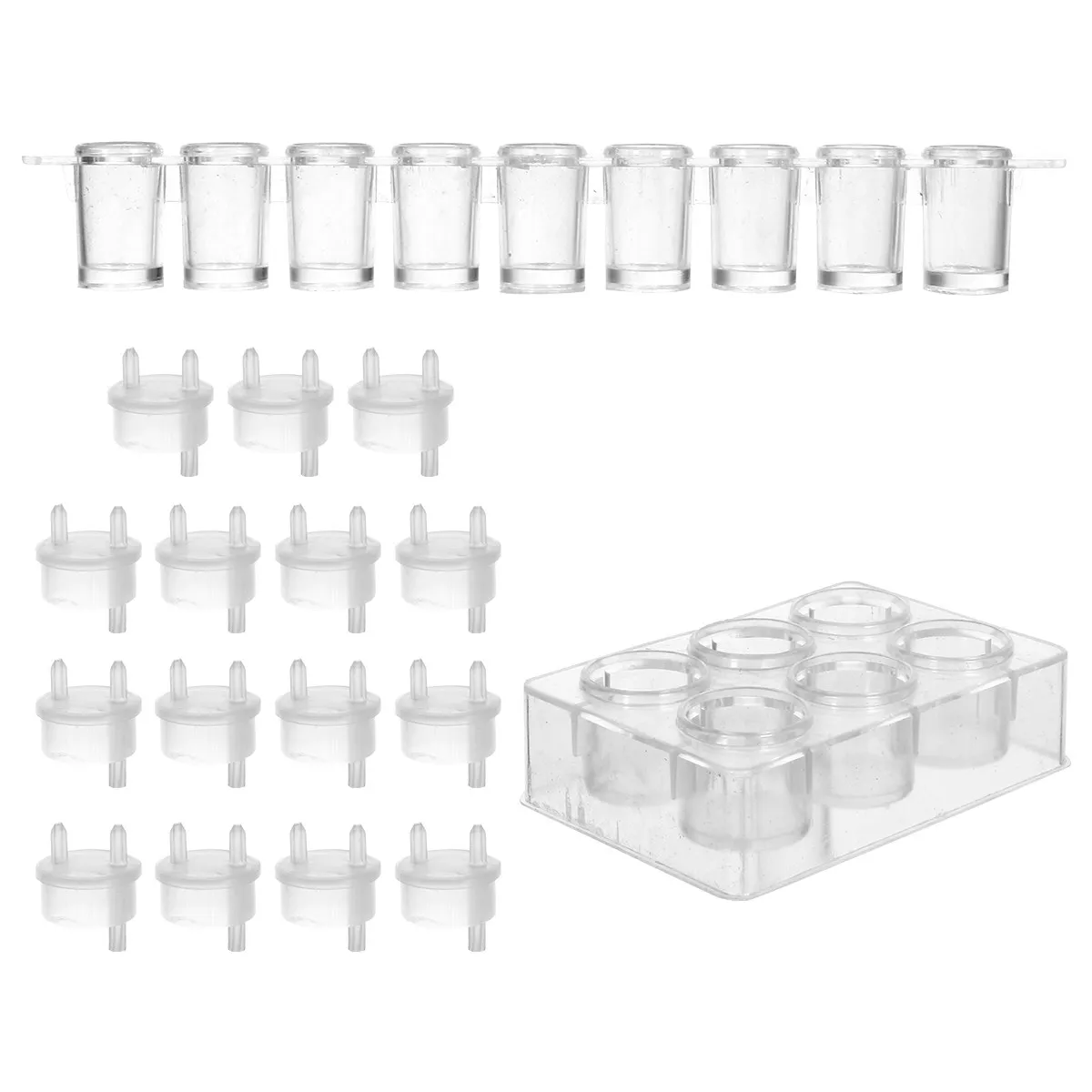 1 jeu de plaques en plastique multifonctionnelles, non traitées, avec 6 et 9 puits, plaques de réaction colorée, plateau pour expériences de laboratoire, pour tests.