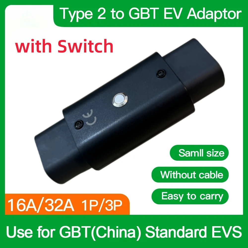 GBT to Type 2 EV Adapter Use for China Standard Vehicles Charging One Side to GBT Cars and Another Side to Type2 Female EV Plug