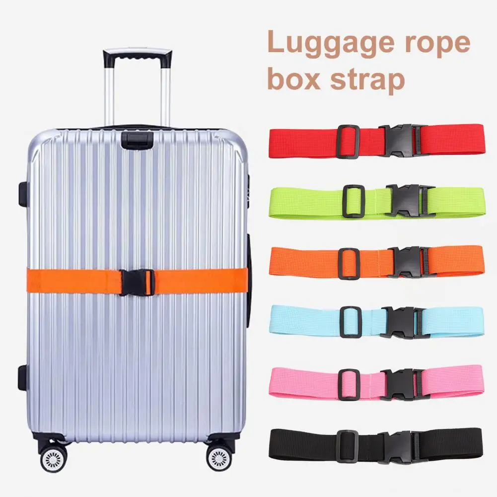 Packing Strap High Density Solid Braid Strong Bearing Luggage Rope Adjustable Buckle Travel Suitcase Strap Luggage Accessories