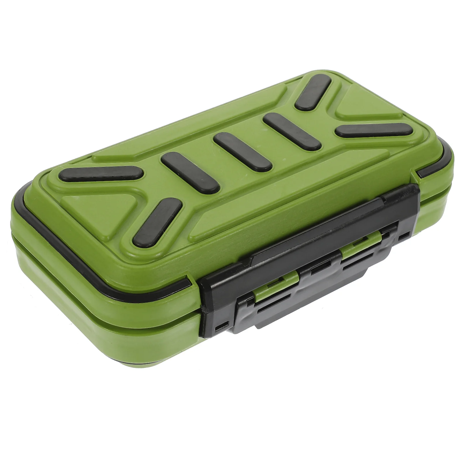 Fishing Gear Box Multifunctional Fishing Waterproof Accessory Box Fishhook Tool Storage Box (Green Black)