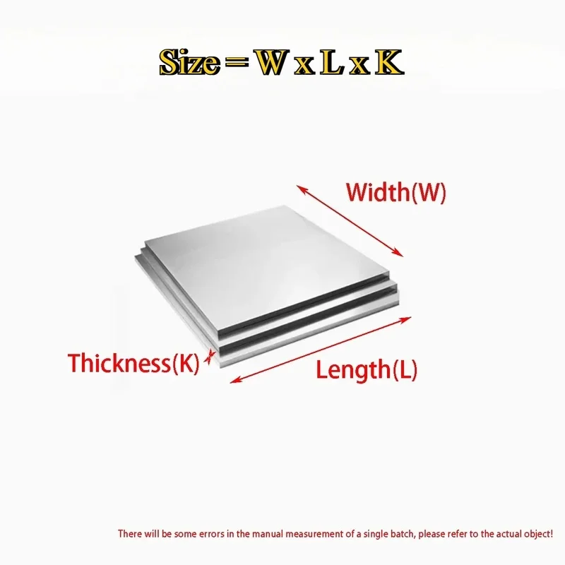 316L Stainless Steel Polished Flat Square Sheet Plate 0.5-10mm Thickness 50x50 50x100 100x100 150x150 200x200 250x250 300x300mm