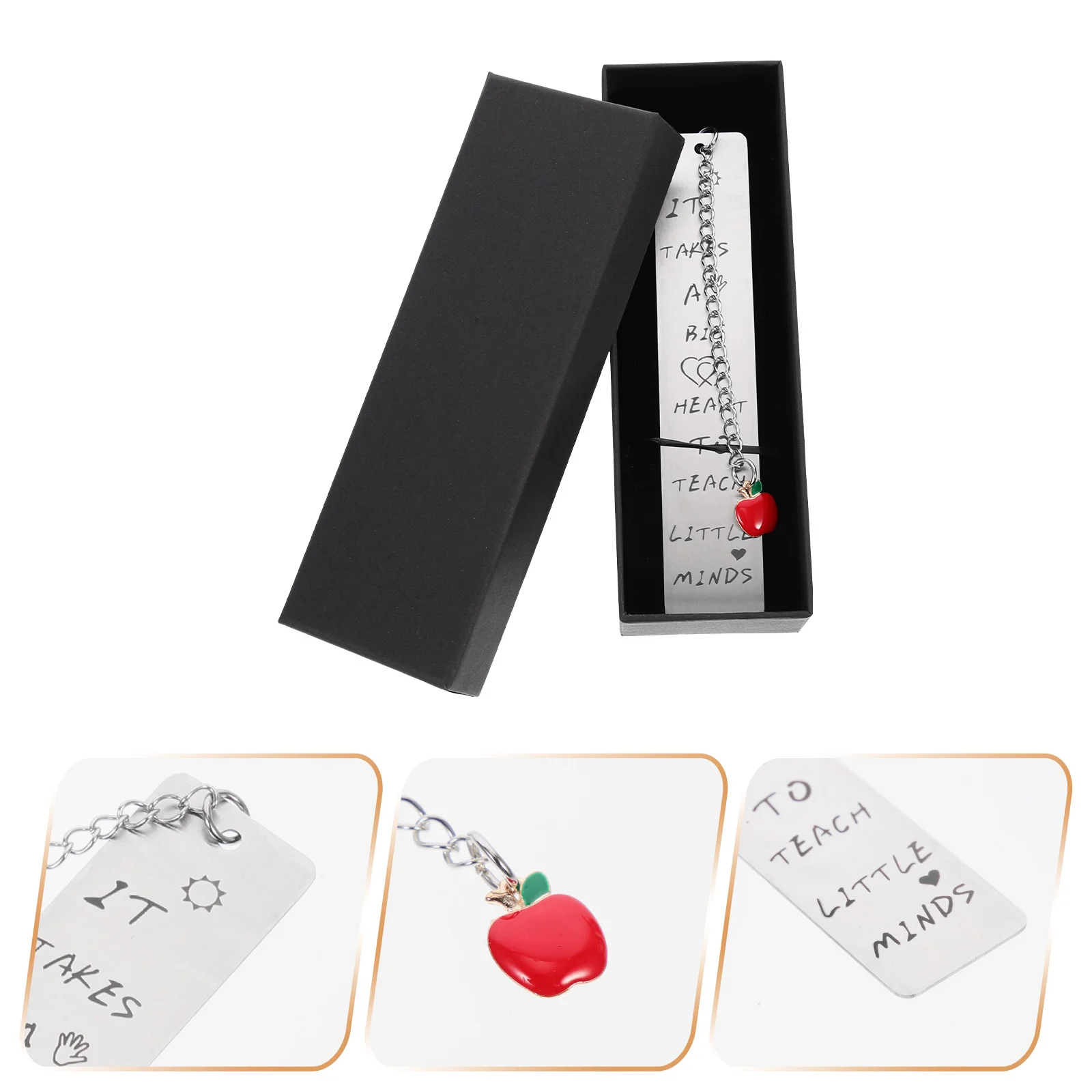 1Set Stainless Steel Bookmark Practical Decorative Page Marker for Study Reading Stationery Supplies Bookmark Page Marking Tool