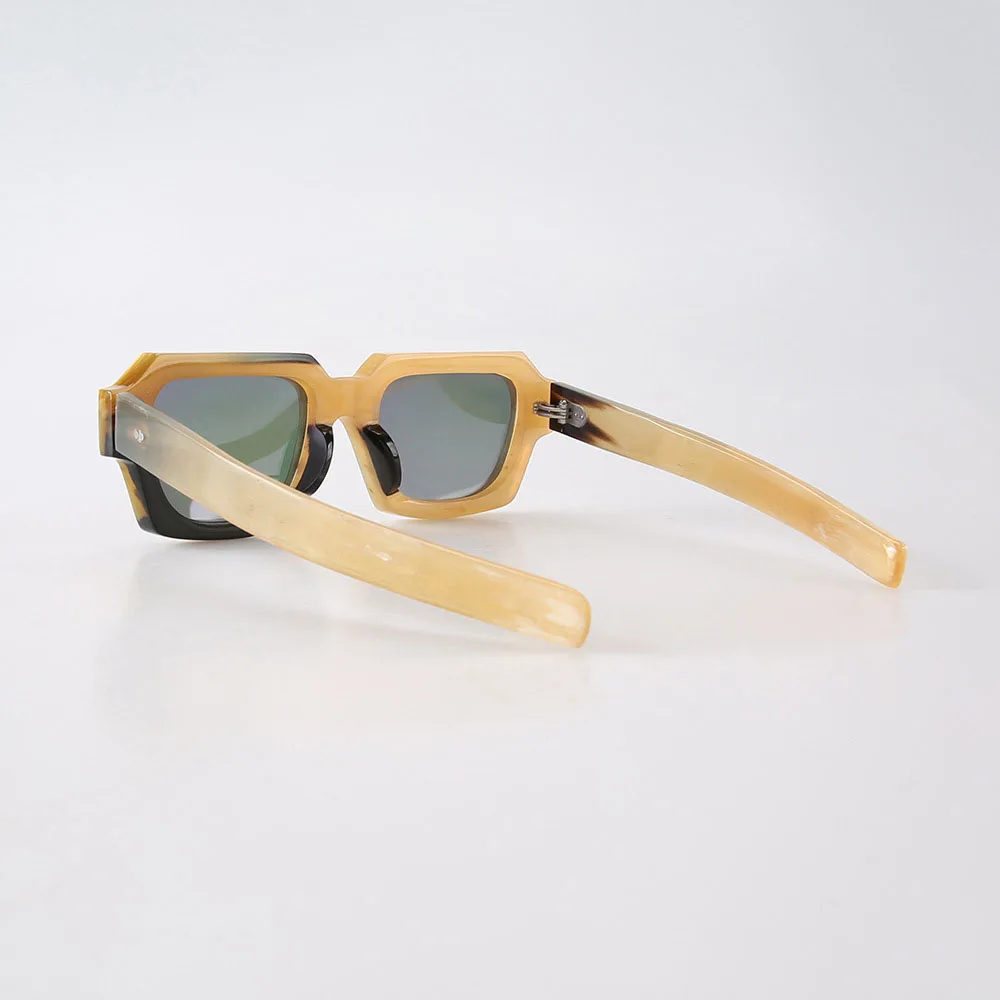 Men Sunglasses Women Unique Square Vintage Polarized Handmade Natural Horn Prescription Sunglass Men Luxury Fashion Glasses