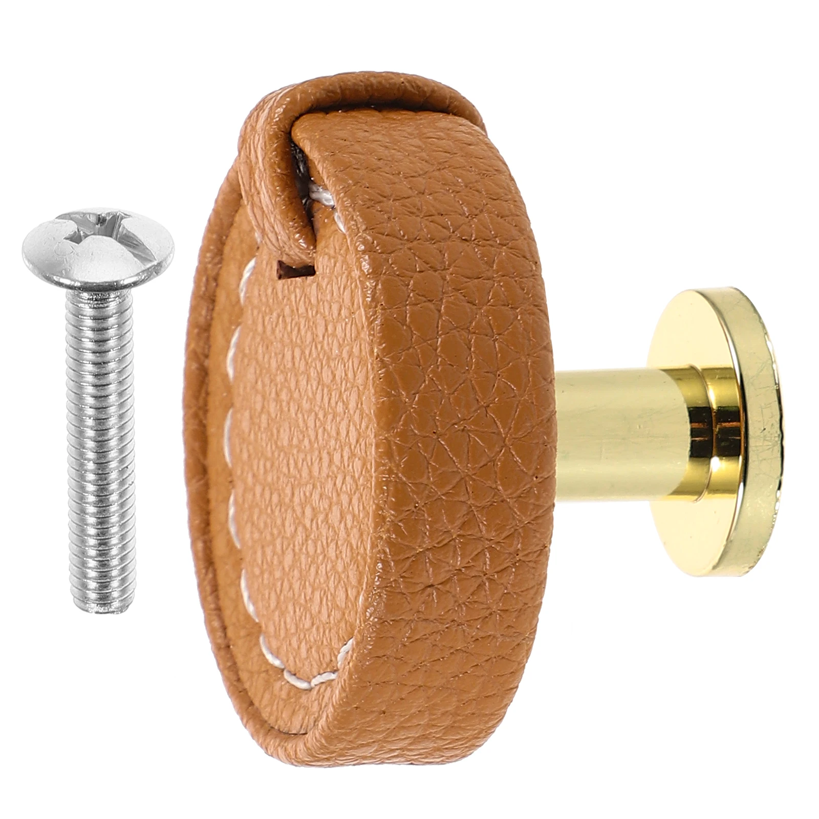 

Cabinet Door H Round Single Hole Caramel Knob Zinc Alloy Drawer Pull Wardrobe Shoe Cabinet Hardware