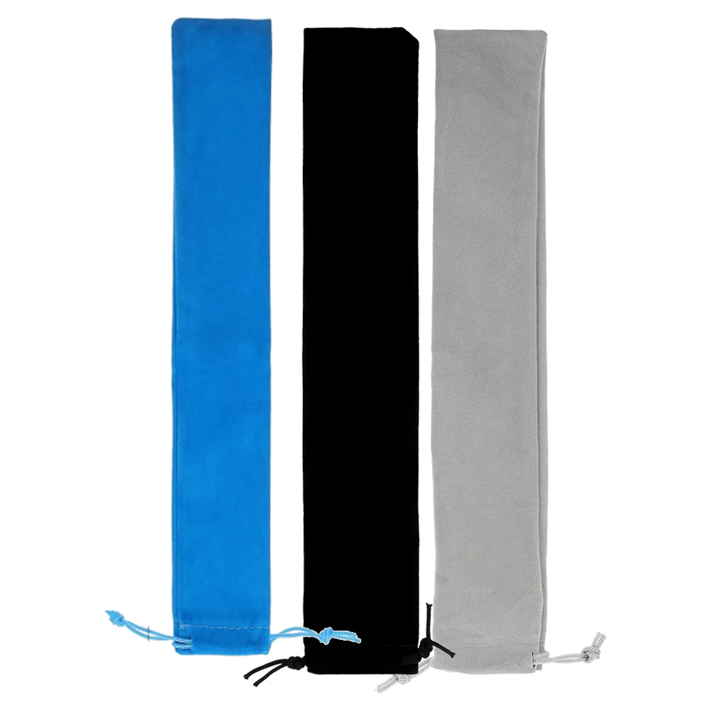 3 Pcs Recorder Velvet Cloth Storage Bag Wind Instrument Drawstring Pouches Musical