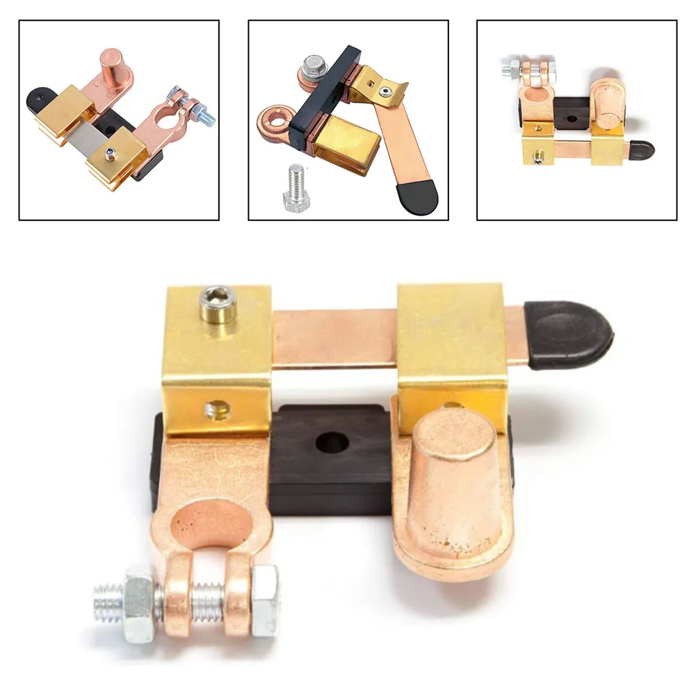 Horizontal Battery Disconnect Switch 12V/24V Negative Cut Off Switch with Copper Material for RVs and Vehicles