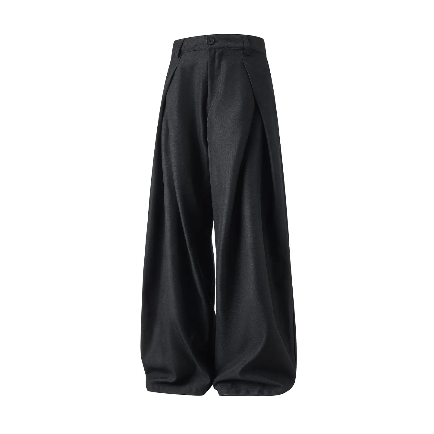 

Cross-pleated design draped casual trousers men's autumn style loose straight pants trendy retro trousers