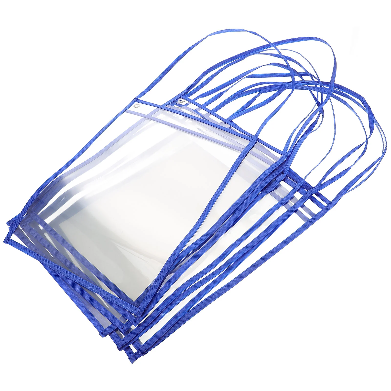 10 Pcs 지울 수있는 파일 가방 교수형 문서 폴더 편리한 포켓 지우기 봉투 빌 폴리 에스터 어린이 매는 밧줄