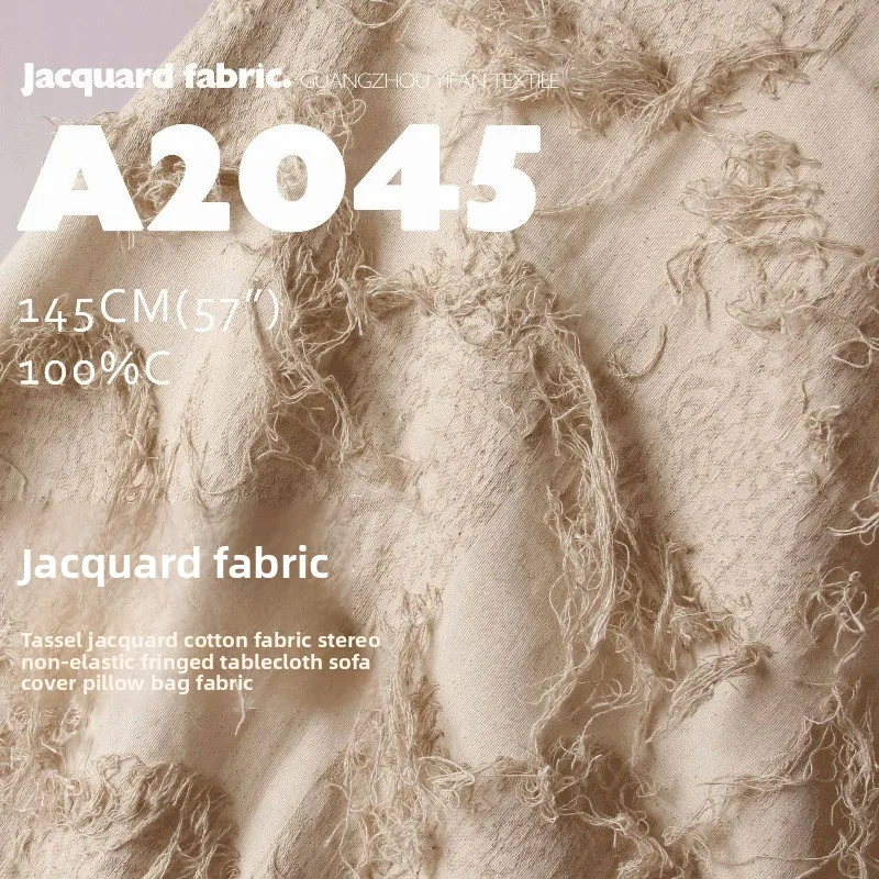 

Pure Cotton Soft Fringe Jacquard Fabric for Clothing Tablecloth Sofa Cover Hug Pillow Cloth Diy By The Meter Sewing Material