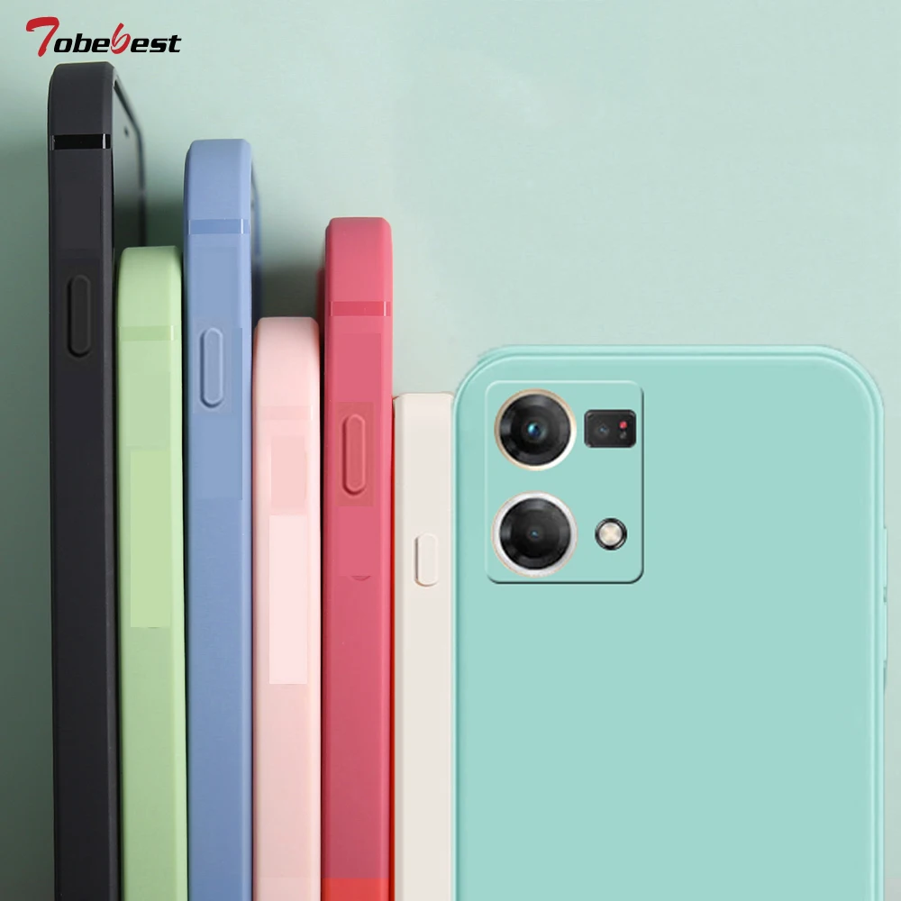 Square Frame Silicone Phone Case For OPPO Reno 7 6 5 4 4 SE 3 2Z 2 4G 5G Coque Full Protector funda Soft Matte Back Cover