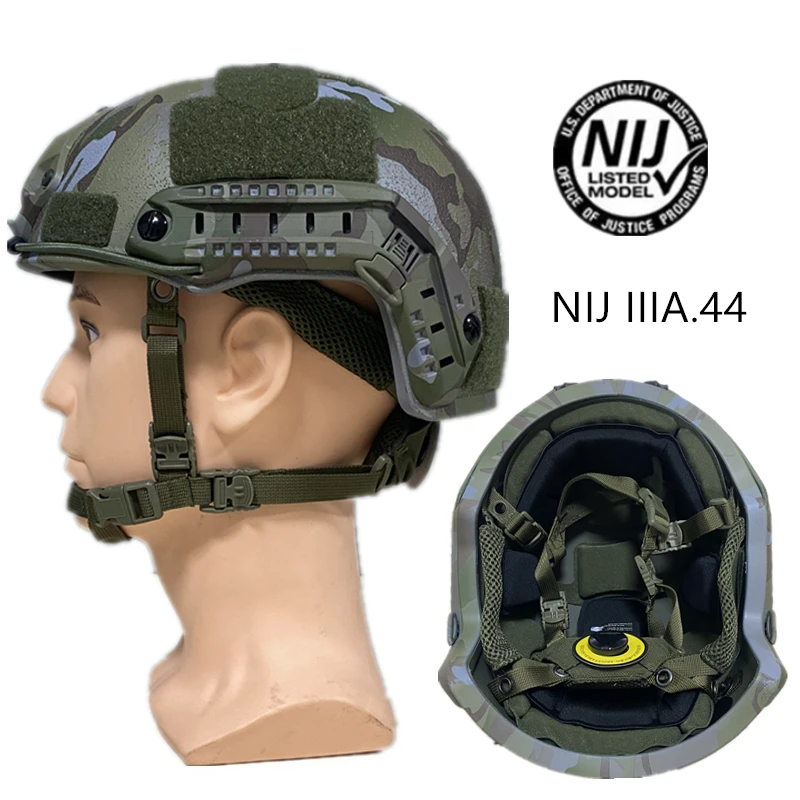 Ballistic Tactical Quick Helmet Jungle Camo Wendy Bulletproof Helmet NIJ IIIA.44 Bulletproof