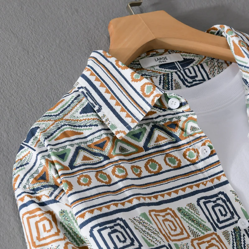 

New Designer Pure Cotton Long Sleeved Print Quality Brand Shirts For Men Fashion Comfortable Tops Clothing Plus Size Camisa