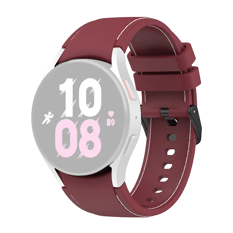 

For Samsung Galaxy Watch6 40mm 44mm / Watch6 Classic 43mm 47mm / Watch 5 40mm 44mm / 5 Pro 45mm / Watch4 40mm 44mm Silicone Watc