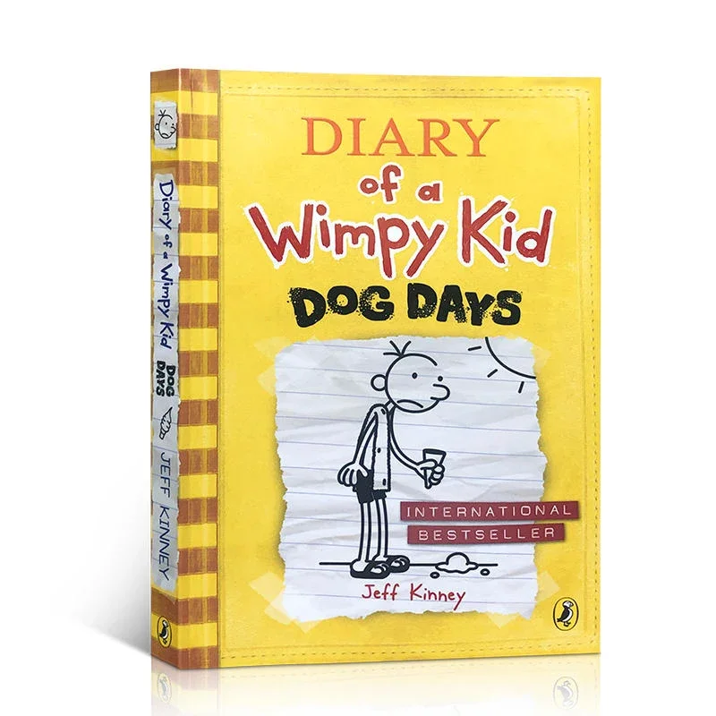 

Дневник Wimpy Kid 4 Dog Days Джефф Кини, Детские книги в возрасте 8, 9, 10, 11, 12 английских книг, Юмористические комиксы, романы 9780141331973