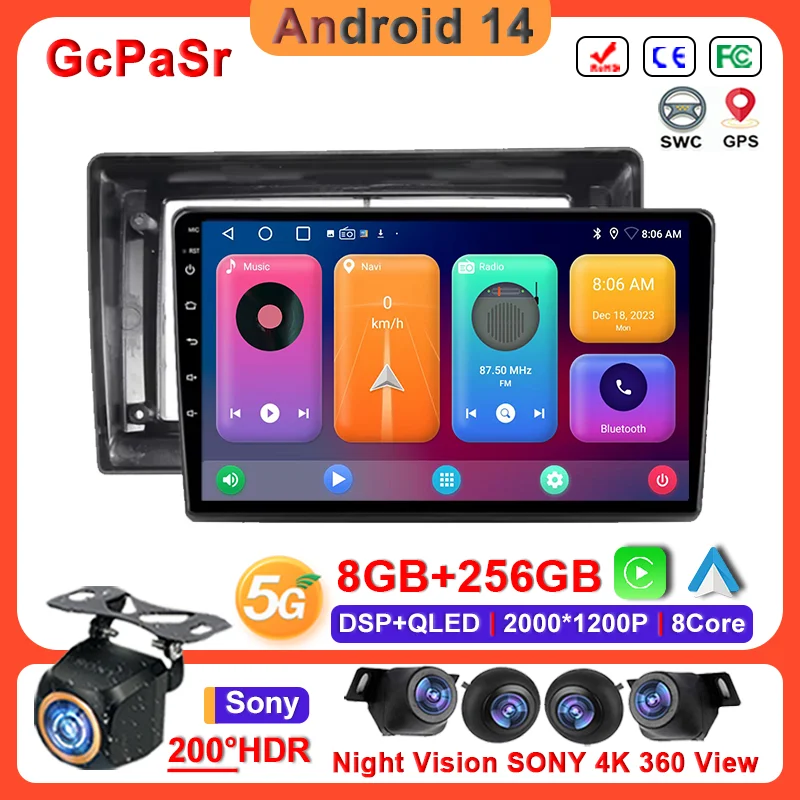 Android 14 Carplay Auto Car Radio For Kia Ceed ED 2006 - 2012 20Multimedia Player Auto Radio GPS Navigation Head Unit No 2Din