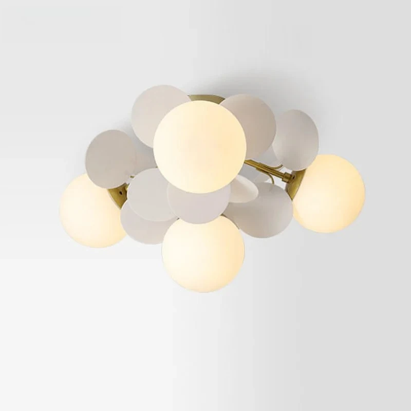 WENYUN Scandinavian Style Colorful LED Chandelier Acrylic Pendant Lamp for Kids Room Bedroom Dining Room Home Decor