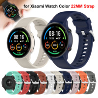22mm Official Silicone strap for Xiaomi Mi Watch Color Sports S1 Active S3 Smart watch Bracelet for Mi Watch Color 2 correa