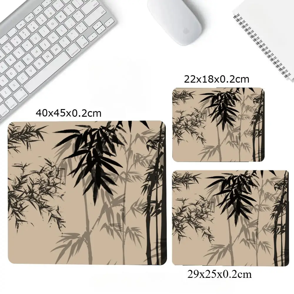 الخيزران الغابات الفن ماوس الوسادة ألعاب الكمبيوتر حصيرة مكتبية مربع الألعاب مكتب الملحقات البساط ماوس 45x40 سنتيمتر الكمبيوتر لوحة المفاتيح الجدول الحصير #4
