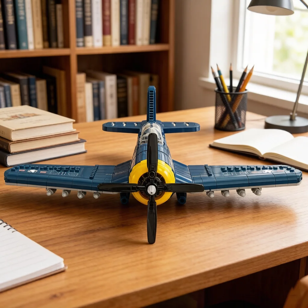 

America Military Vehicle World Wars United States F4U Fighter Corsair Building Block Army Figure Brick Model Toy For Gift