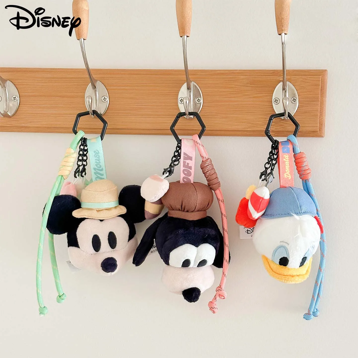 

Disney 10cm Mickey Mouse Donald Duck Goofy Cute Plush Keychain Soft Fluffy Cartoon Bag Charm For Kids Gift
