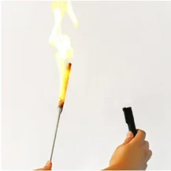 Flaming Torch to Cane  (Auto-Ignition and Oil Anti-Volatilization) Fire Magic Trick Accessories Stage Magia Magie